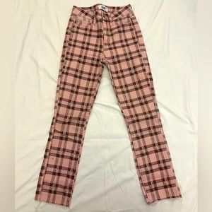 Paige pink plaid jean